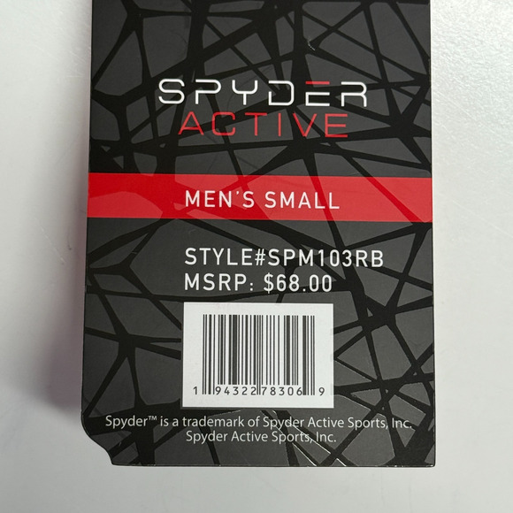 Spyder Shirt Mens Small Gray Black 1/4 Zip Long Sleeve Stretch 9% Quick Dry NWT - Picture 9 of 10